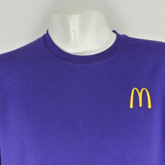 McDONALD'S Purple Sweatshirt Employee Uniform Shirt Size L Large - Picture 2 of 4